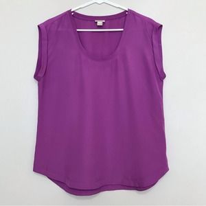 J Crew Purple Lightweight Short Sleeve Shirt